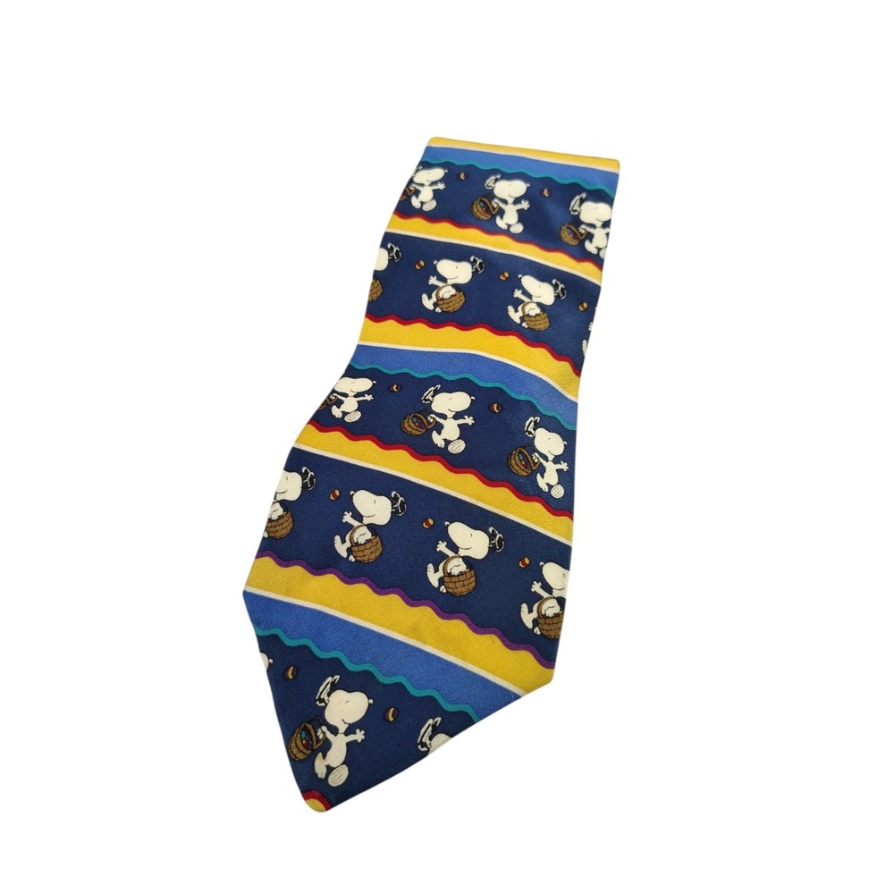 Vintage Peanuts Snoopy Easter Novelty Mens‎ Tie